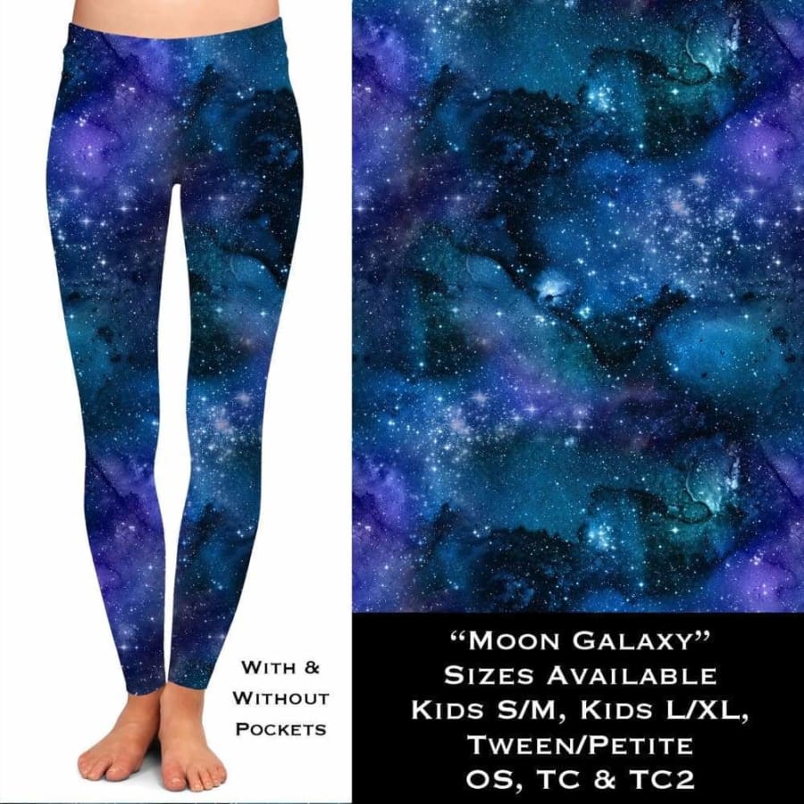 1 Custom Kids Moon Galaxy / Kids S/M Leggings