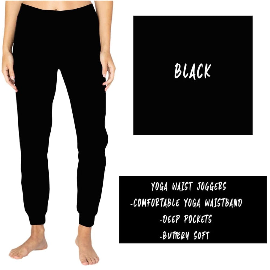 EXTRAS CUSTOM DESIGN ADULT JOGGERS Black Yoga Jogger / OS: 6-14/16 Leggings