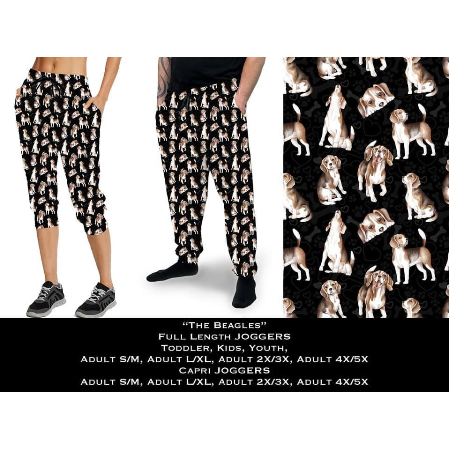 PREORDER Custom Dogs Leggings and Joggers Closes 27 June ETA mid SEPT The Beagles / Capri Jogger / SPECIFY SIZE IN NOTES Leggings