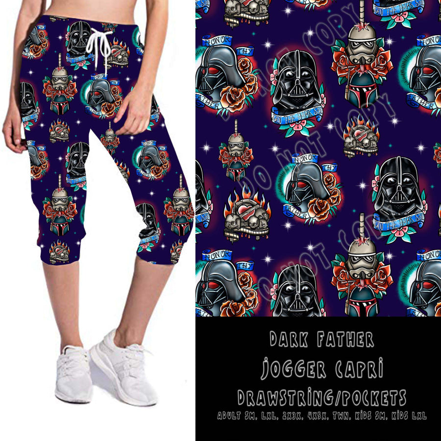 PREORDER Custom Leggings / Joggers / Lounge Pants - Dark Father - Closes 4 March - ETA late May 2022 Joggers Capri Length / Tween Leggings