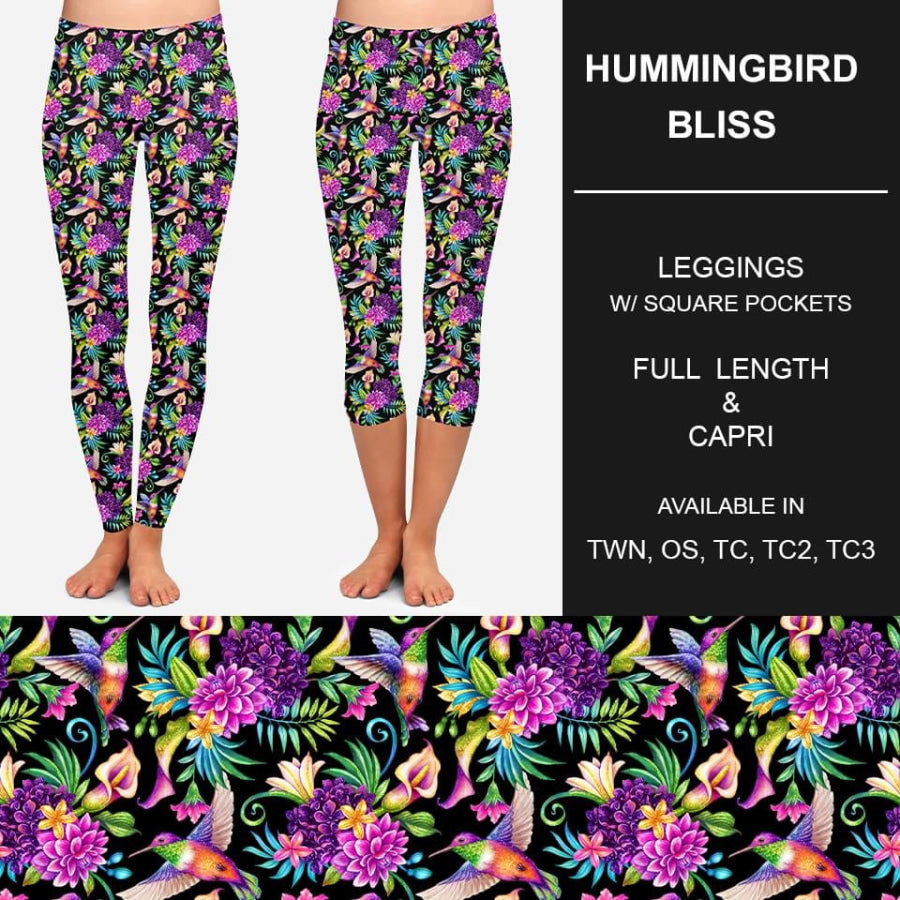 PREORDER Custom Leggings / Joggers / Loungers with Pockets - Hummingbird Bliss - Closes 21 Mar - ETA late Jun 2023 Loungewear