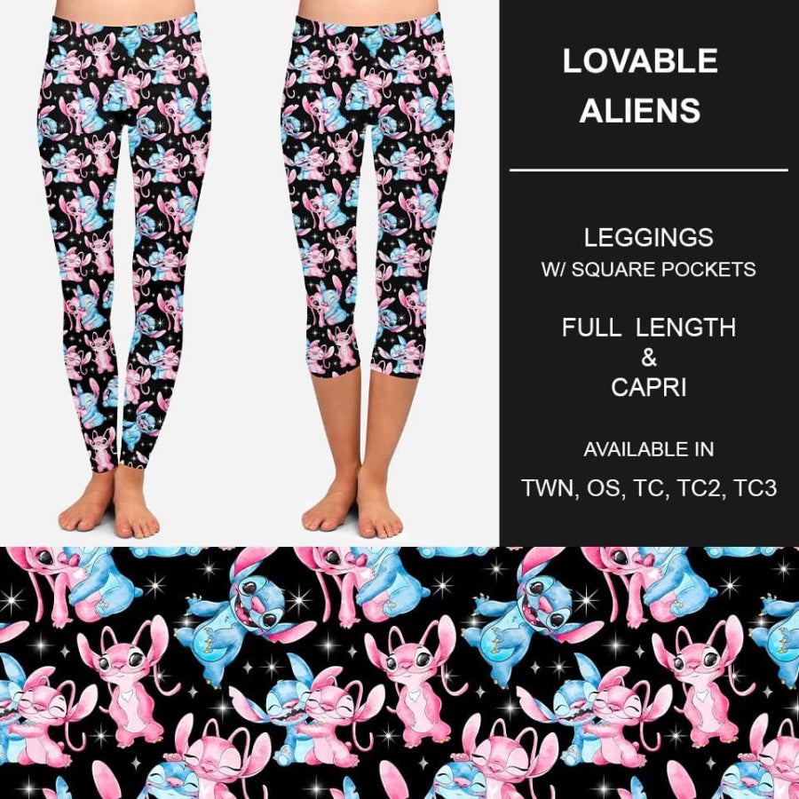 PREORDER Custom Leggings / Joggers / Loungers with Pockets - Lovable Aliens - Closes 21 Mar - ETA late Jun 2023 Loungewear