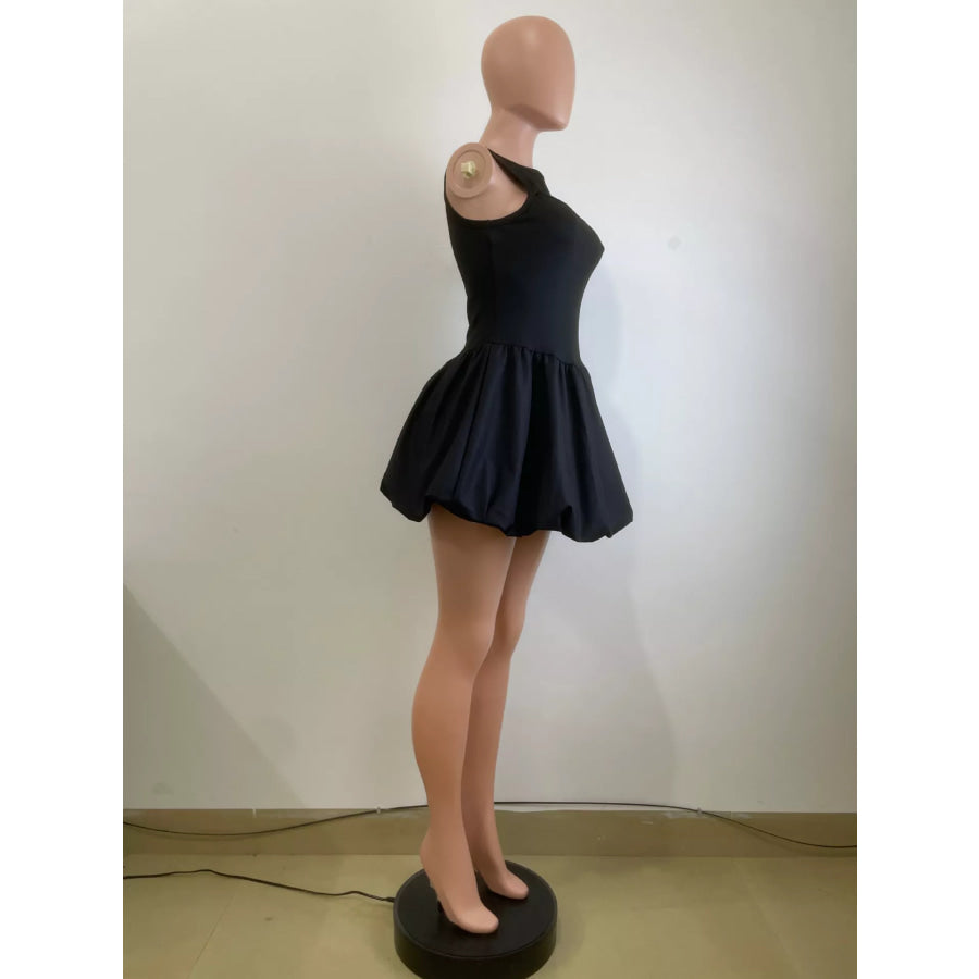 Cut-out Bubble Hem Dress Apparel and Accessories