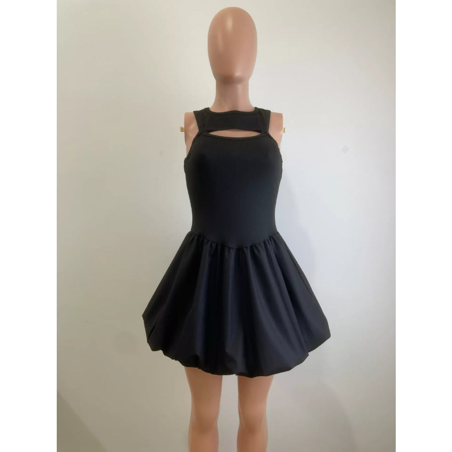 Cut-out Bubble Hem Dress Apparel and Accessories