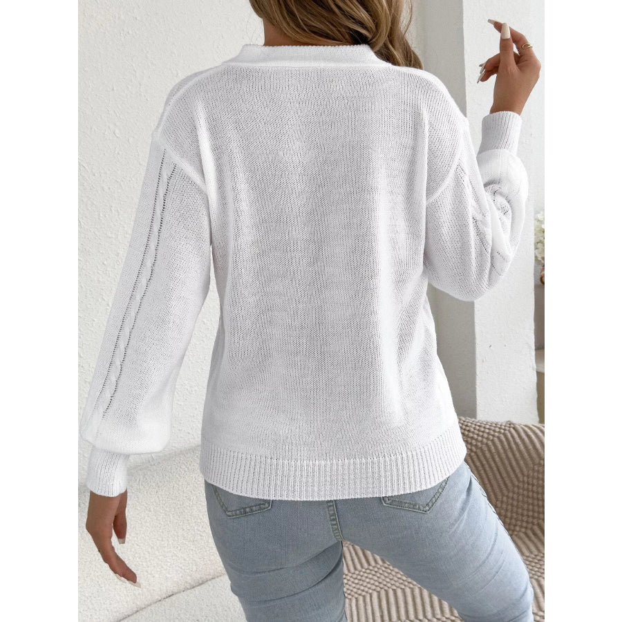 Cut-Out Cable Knit Sweater Apparel and Accessories