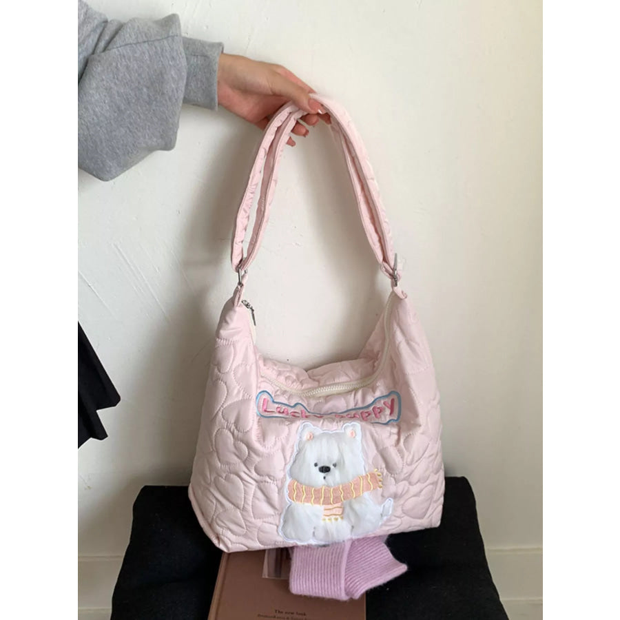 Cute Bear Applique Crossbody Bag Apparel and Accessories