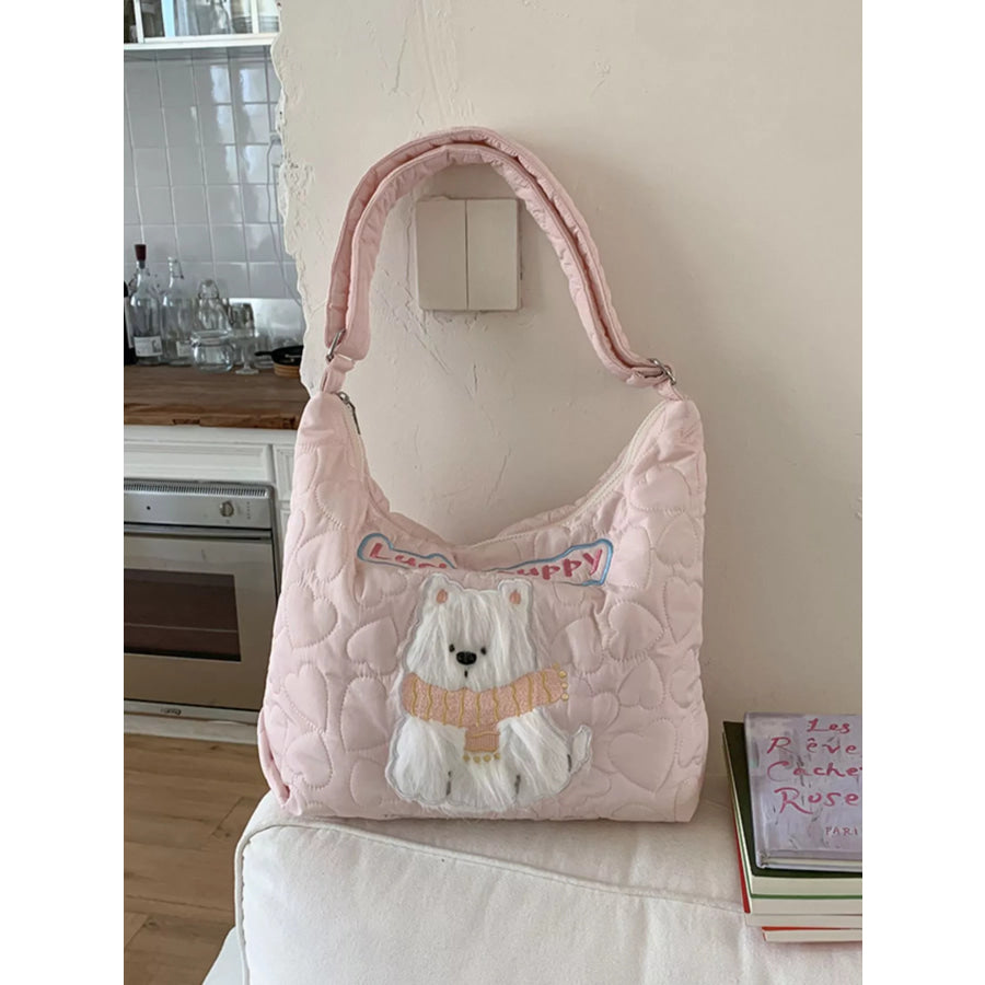 Cute Bear Applique Crossbody Bag Apparel and Accessories