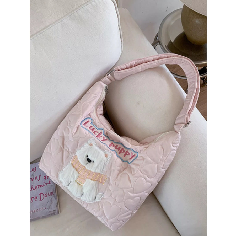 Cute Bear Applique Crossbody Bag Apparel and Accessories