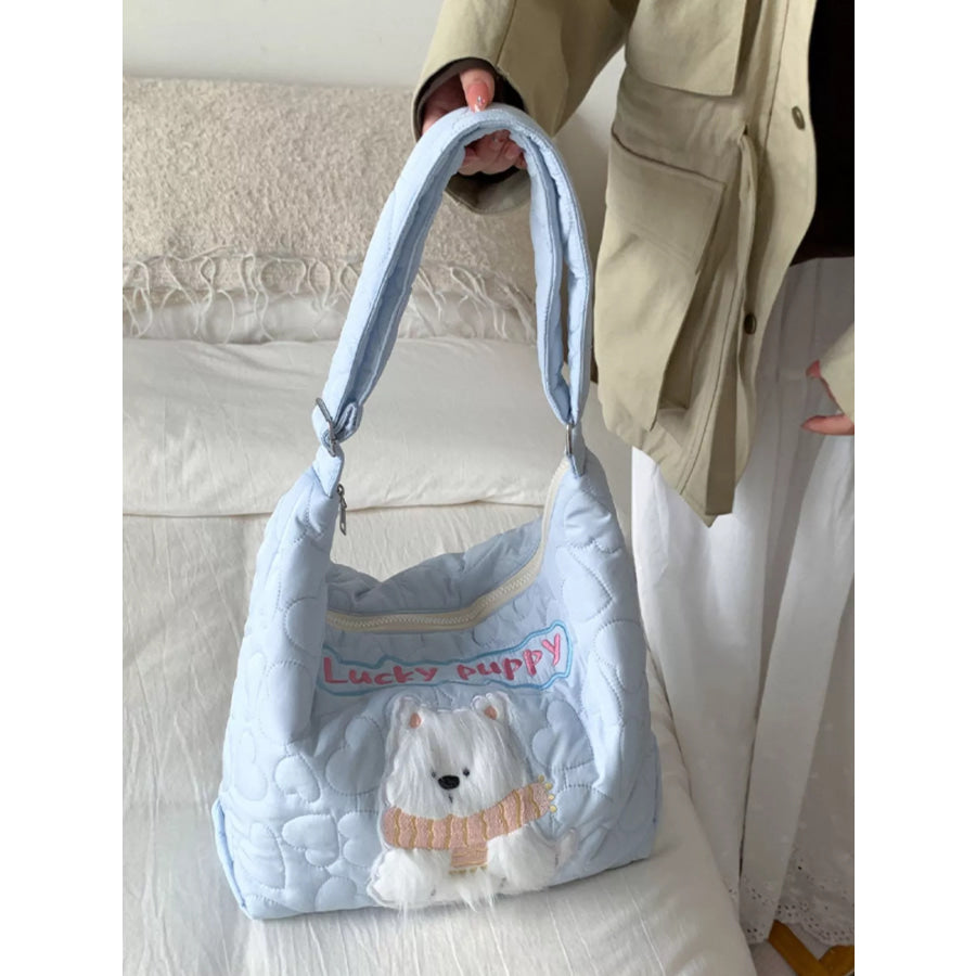 Cute Bear Applique Crossbody Bag Apparel and Accessories