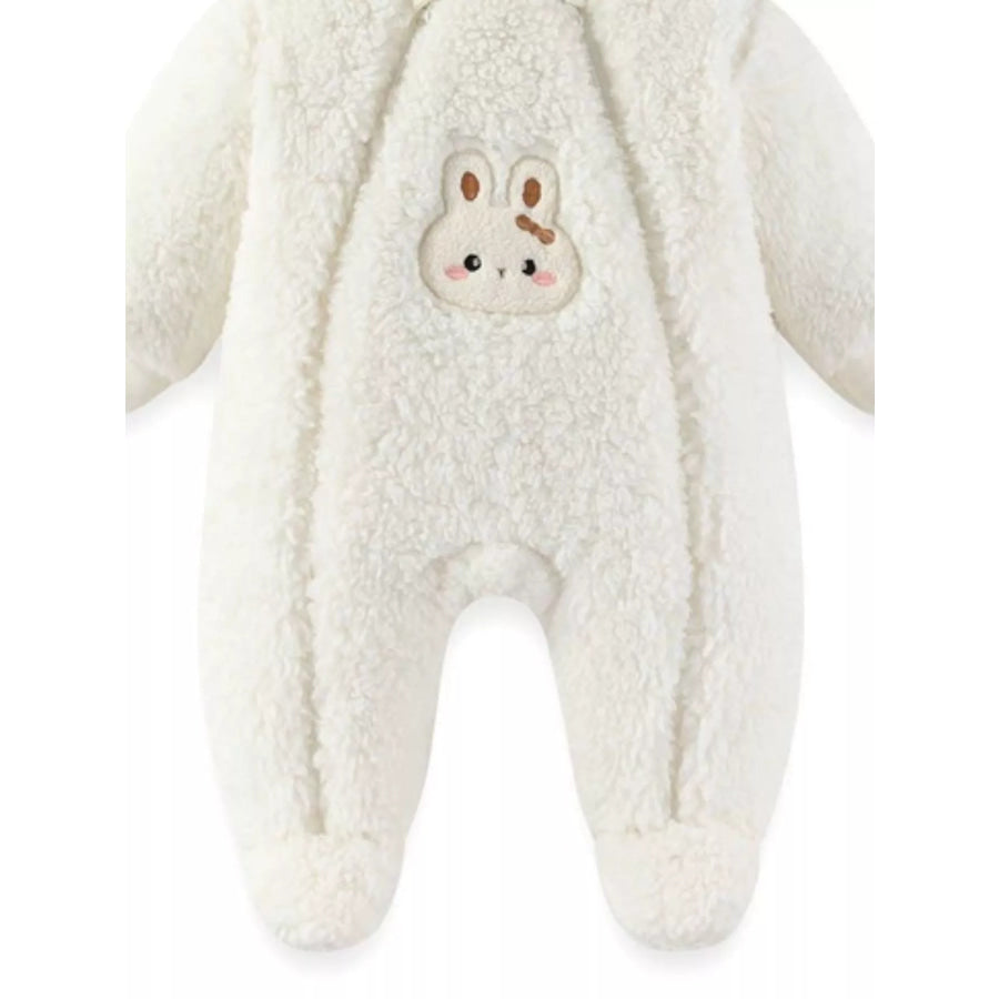 Cute Bunny Hooded Fleece One-Piece Apparel and Accessories