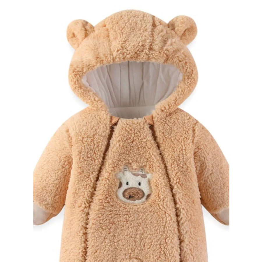Cute Bunny Hooded Fleece One-Piece Apparel and Accessories