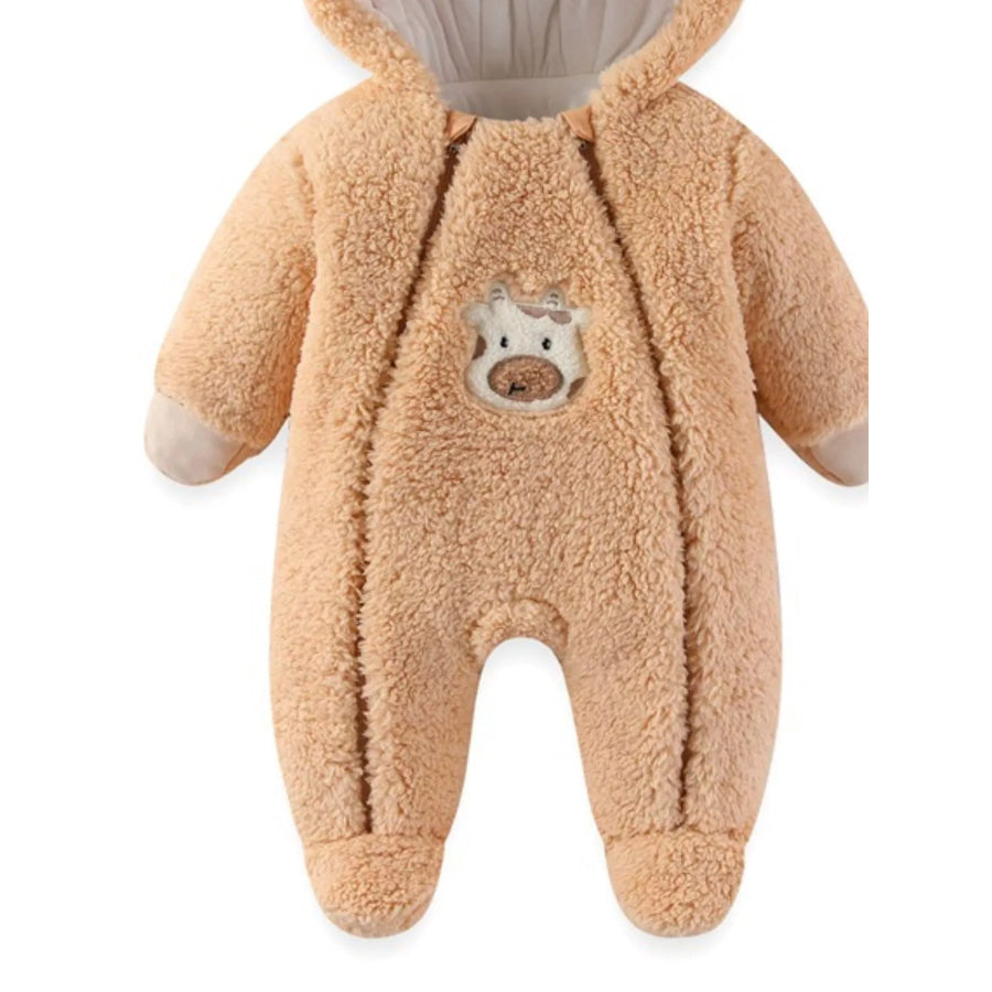 Cute Bunny Hooded Fleece One-Piece Apparel and Accessories