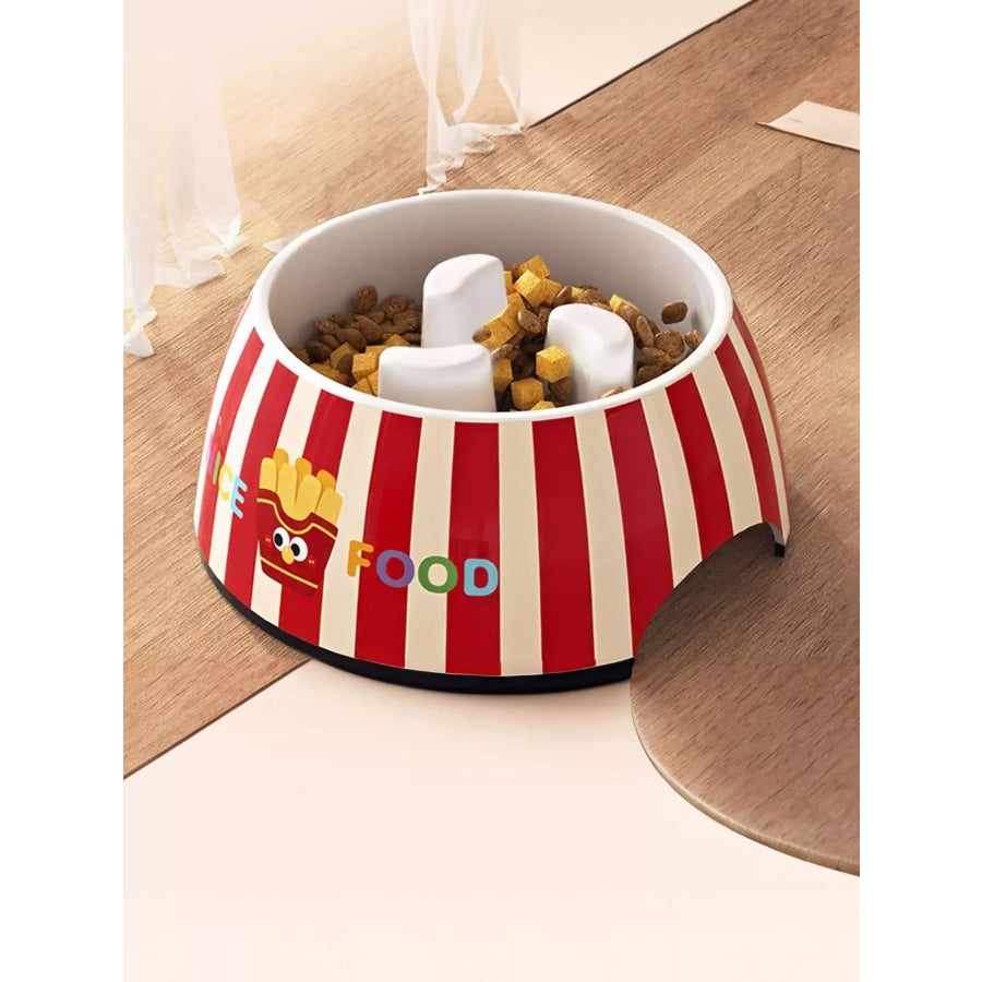 Cute Cartoon Pattern Pet Bowl Scarlet / S Apparel and Accessories