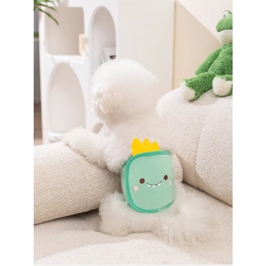 Cute Cartoon Pattern Pet Physiological Pants Green Dinosaur / S Apparel and Accessories