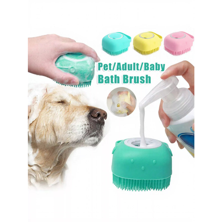 Cute Cartoon Silicone Pet Bath Brush S-Blue / One Size Apparel and Accessories