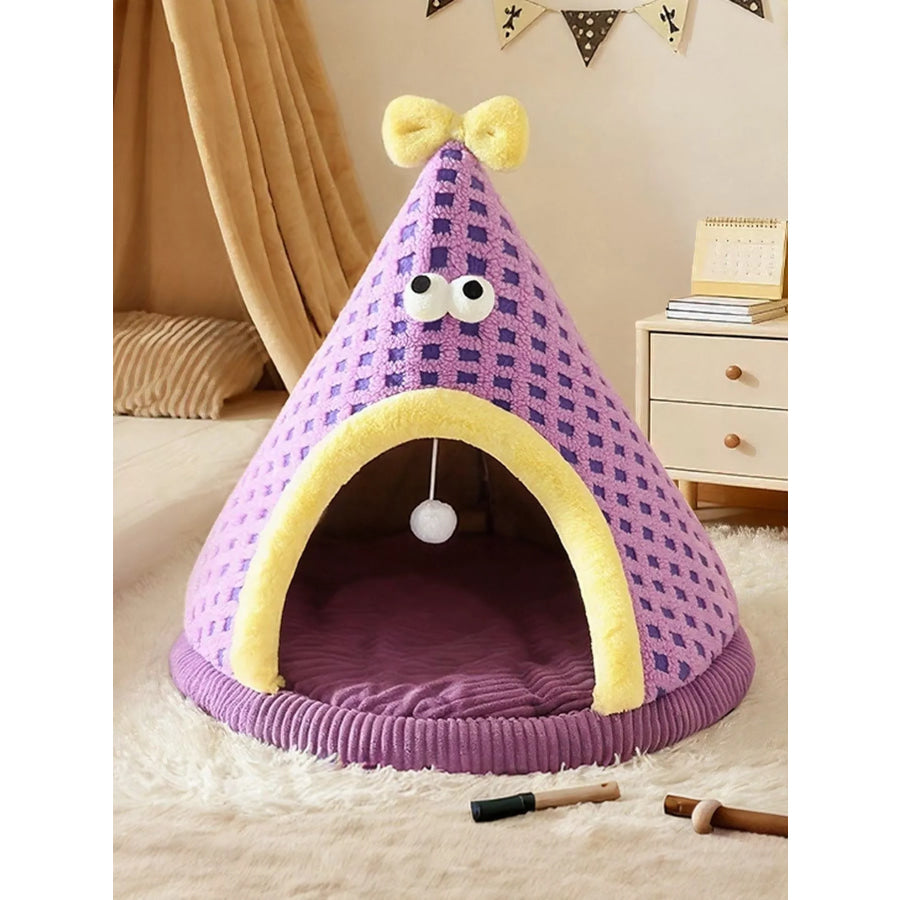 Cute Cartoon Style Pet Nest with Hanging Ball Apparel and Accessories