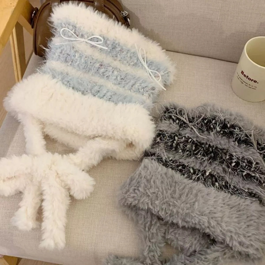 Cute Cat Ear Fluffy Winter Hat Sky Blue / One Size Apparel and Accessories