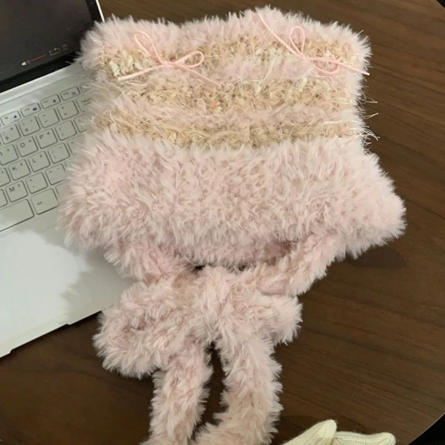 Cute Cat Ear Fluffy Winter Hat Pink / One Size Apparel and Accessories