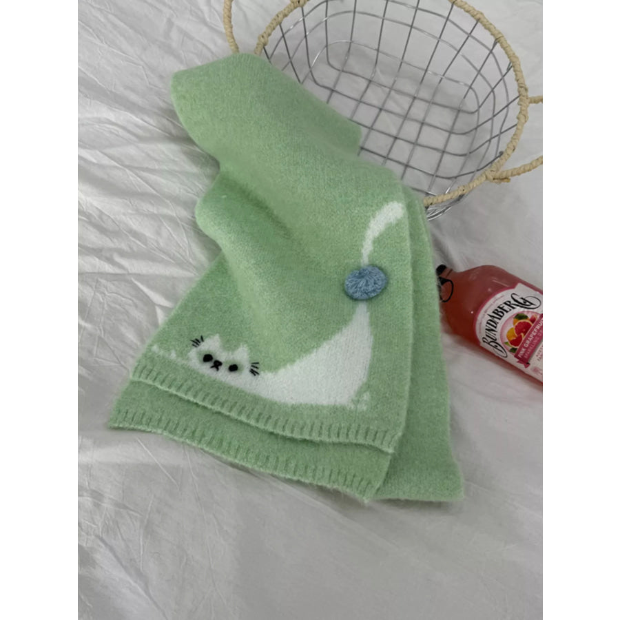 Cute Cat Knitted Scarf Apparel and Accessories