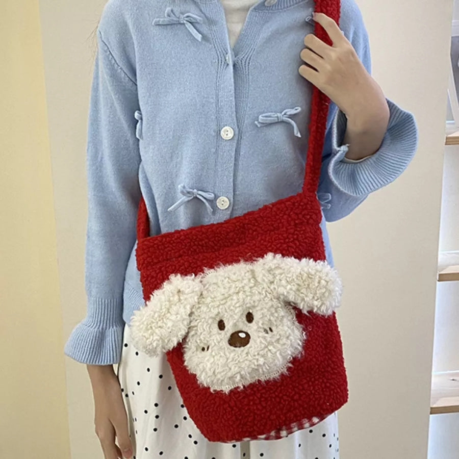 Cute Dog Plush Crossbody Bag Apparel and Accessories