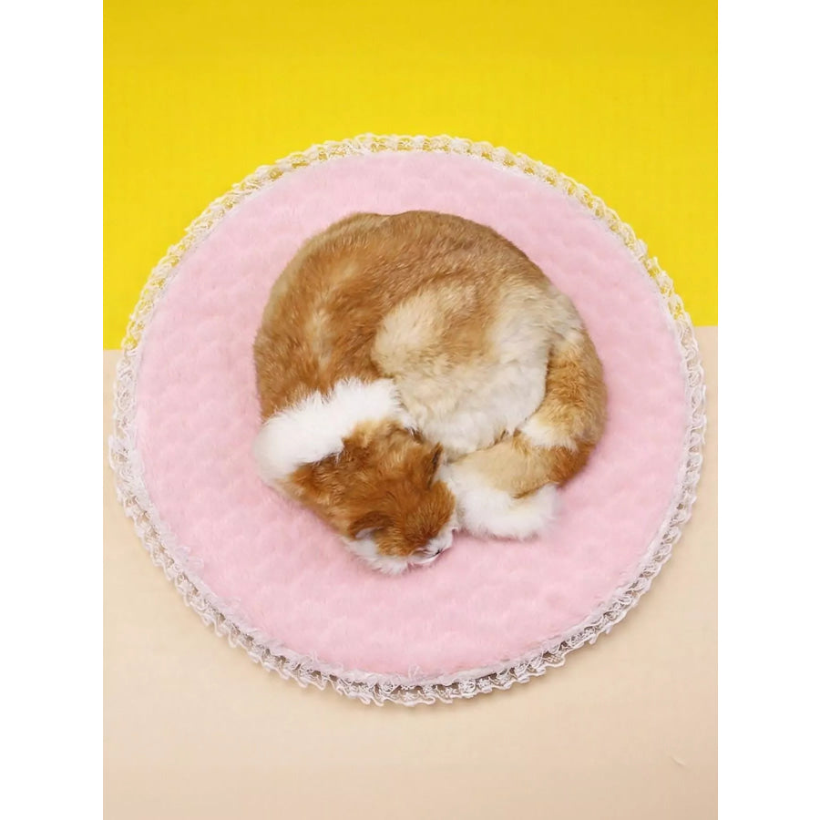 Cute Paw Shape Plush Pet Mat Blush Pink / One Size Apparel and Accessories