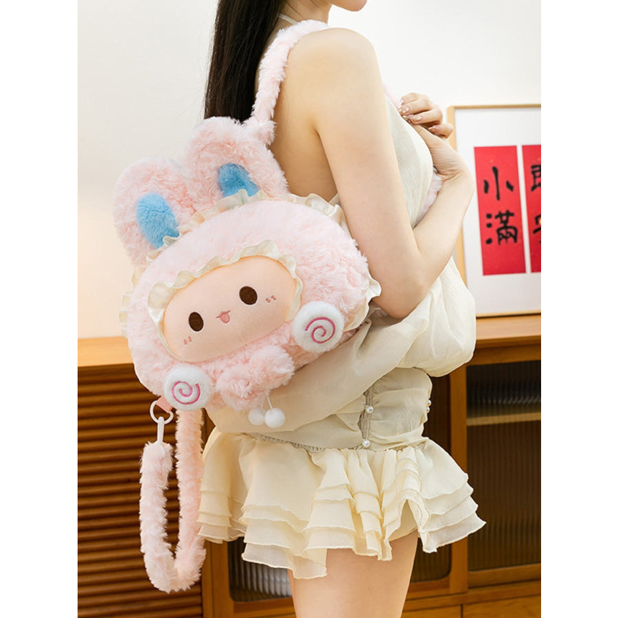 Cute Plush Bunny Backpack Bag Pink / One Size Apparel and Accessories