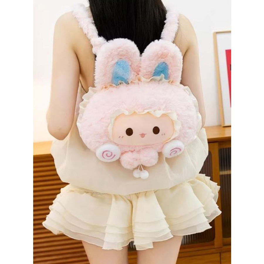 Cute Plush Bunny Backpack Bag Pink / One Size Apparel and Accessories