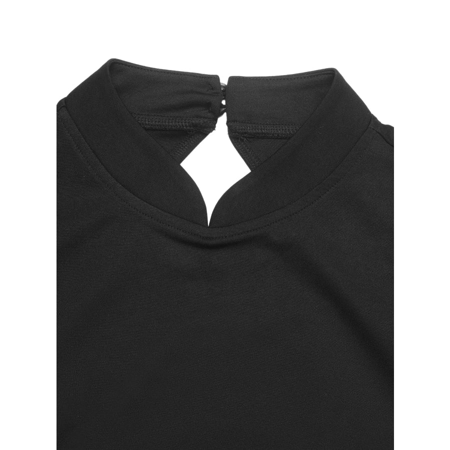 Cutout Back Long Sleeve Bodycon Mini Dress Apparel and Accessories