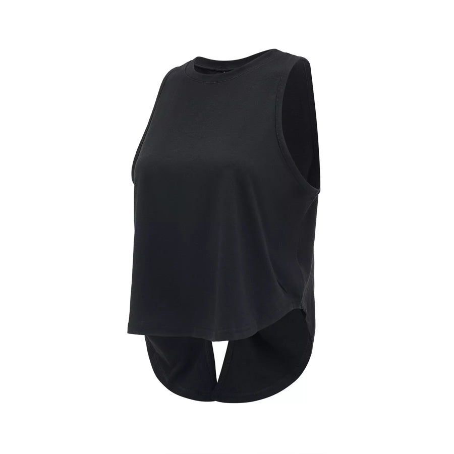 Cutout Back Round Neck Active Tank Apparel and Accessories