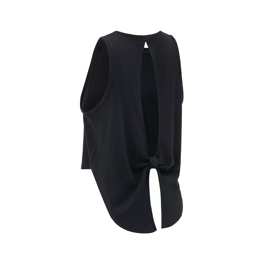 Cutout Back Round Neck Active Tank Apparel and Accessories