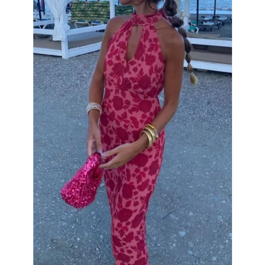 Cutout Detail Sleeveless Maxi Dress Apparel and Accessories