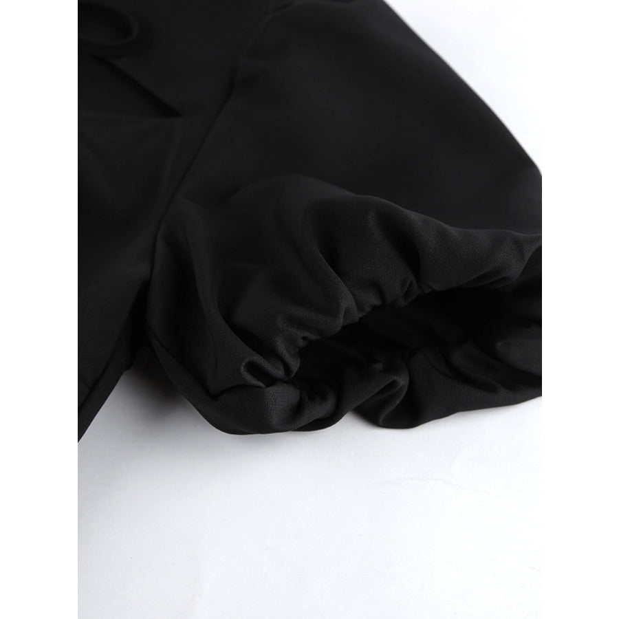 Cutout Front Puff Sleeve Dress Apparel and Accessories