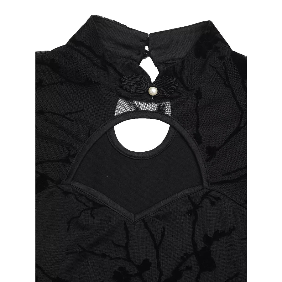 Cutout Front Short Sleeve Top Apparel and Accessories