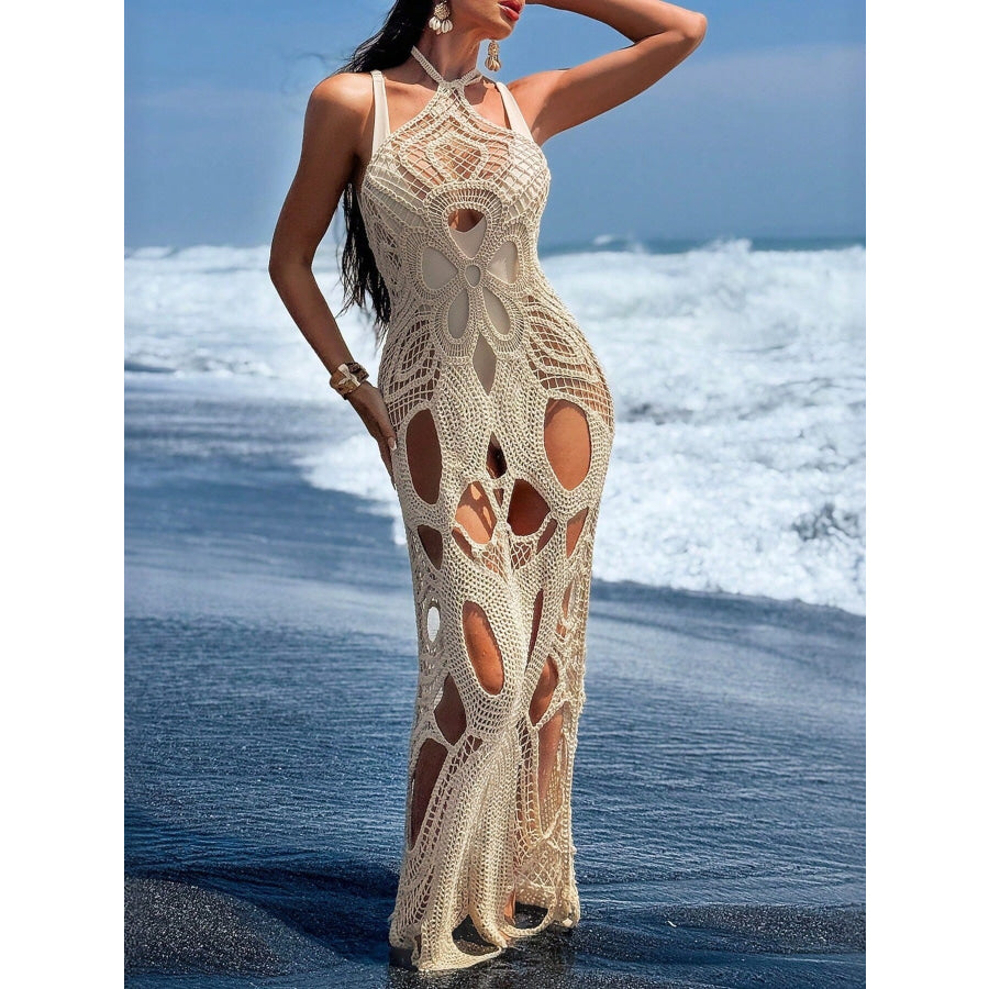Cutout Halter Neck Cover-Up Dress Apparel and Accessories