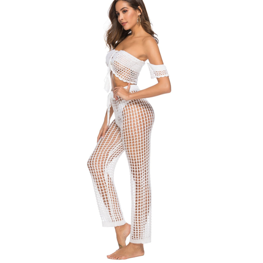 Cutout High Waist Swim Pants Apparel and Accessories