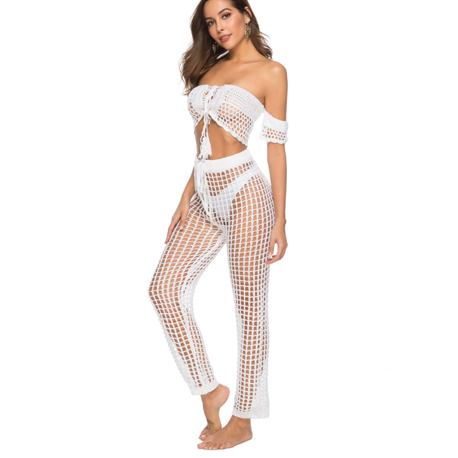 Cutout High Waist Swim Pants Apparel and Accessories