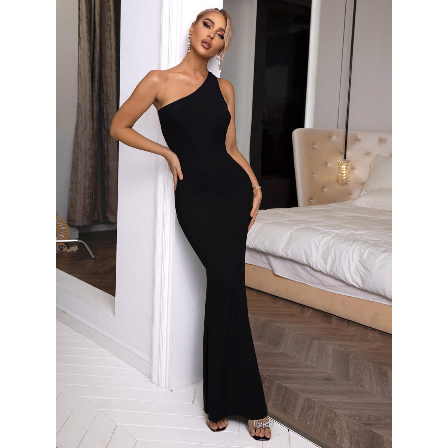 Cutout One-Shoulder Maxi Dress Apparel and Accessories