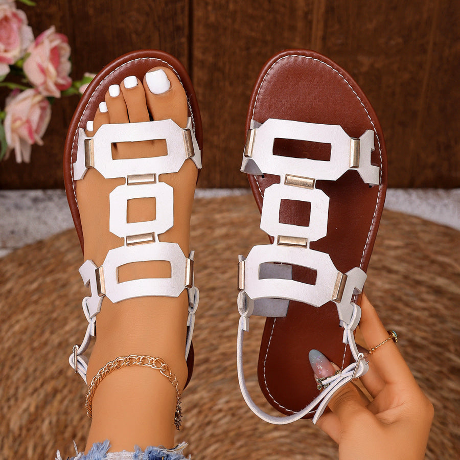 Cutout Open Toe Sandals Apparel and Accessories