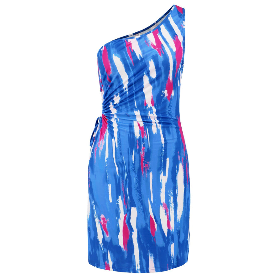 Cutout Printed Sleeveless Mini Dress Apparel and Accessories