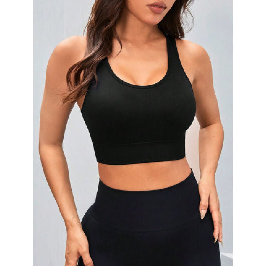 Cutout Racerback Scoop Neck Active Tank Black / S Apparel and Accessories