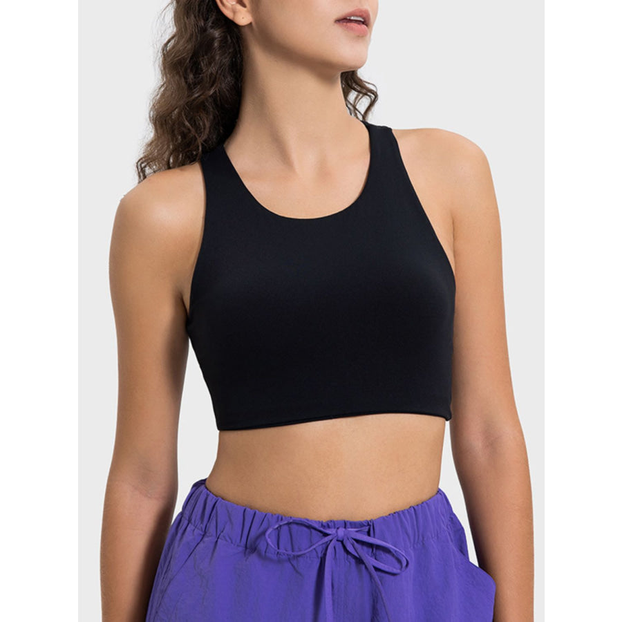 Cutout Round Neck Active Tank Black / 6 Apparel and Accessories