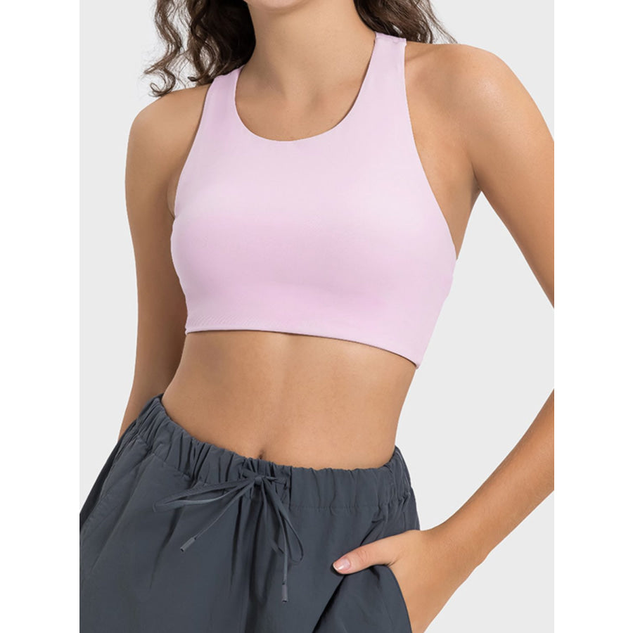 Cutout Round Neck Active Tank Blush Pink / 6 Apparel and Accessories