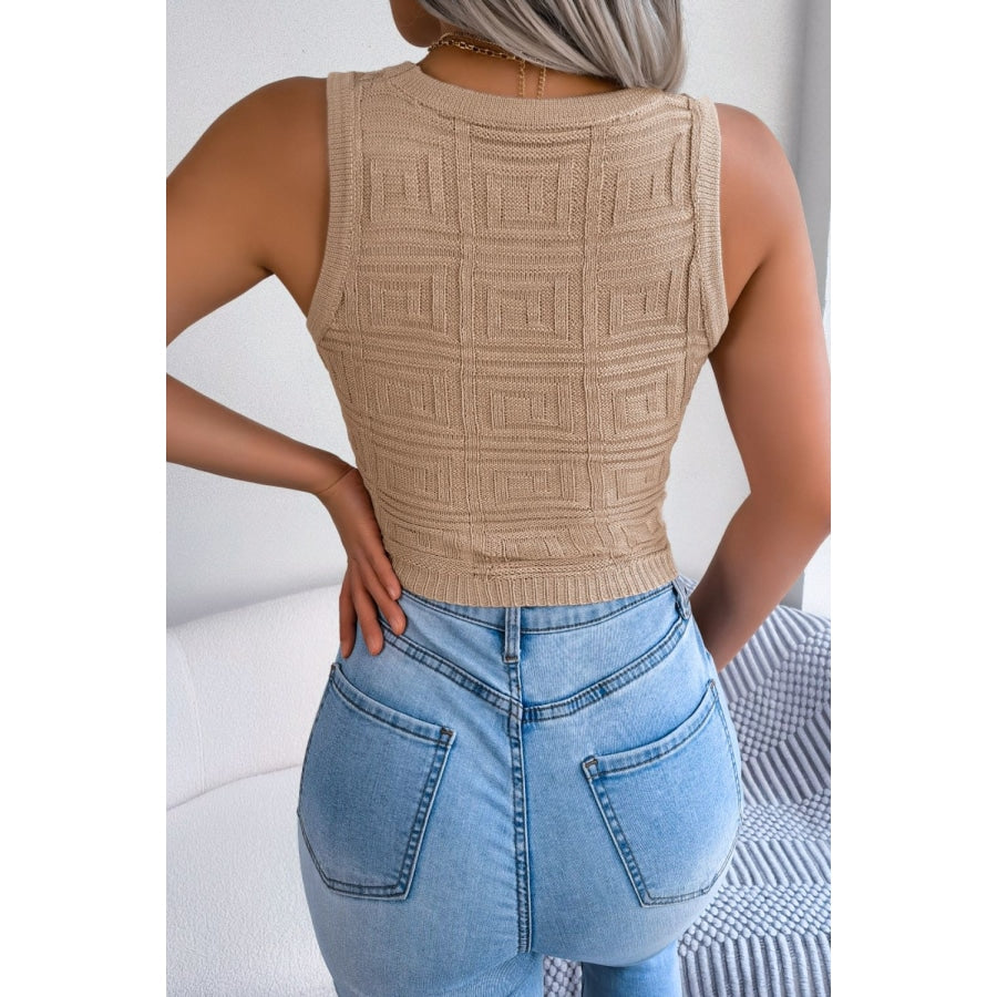 Cutout Sleeveless Knit Top