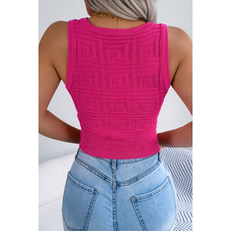 Cutout Sleeveless Knit Top