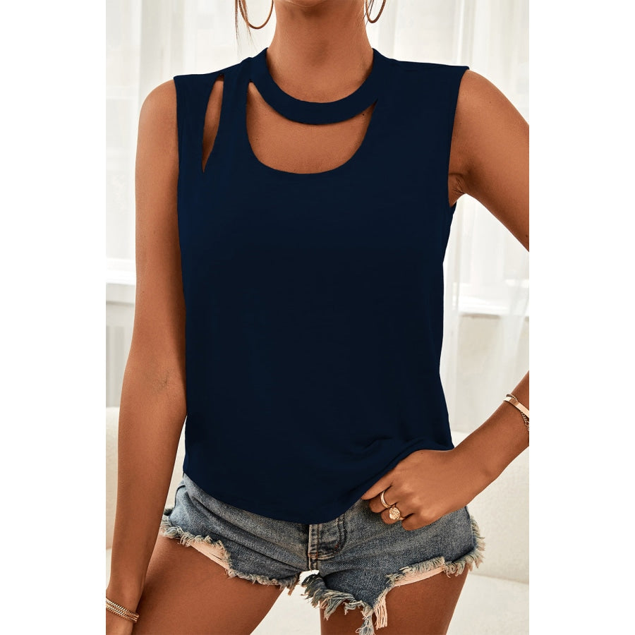 Cutout Sleeveless Top