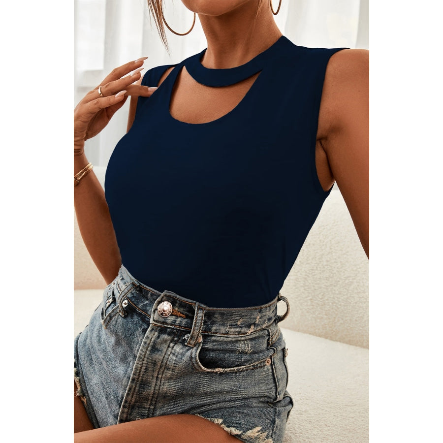 Cutout Sleeveless Top