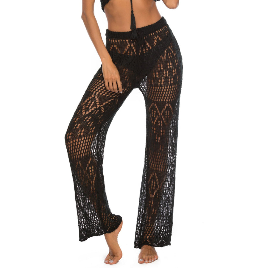 Cutout Straight Swim Pants Black / S Apparel and Accessories