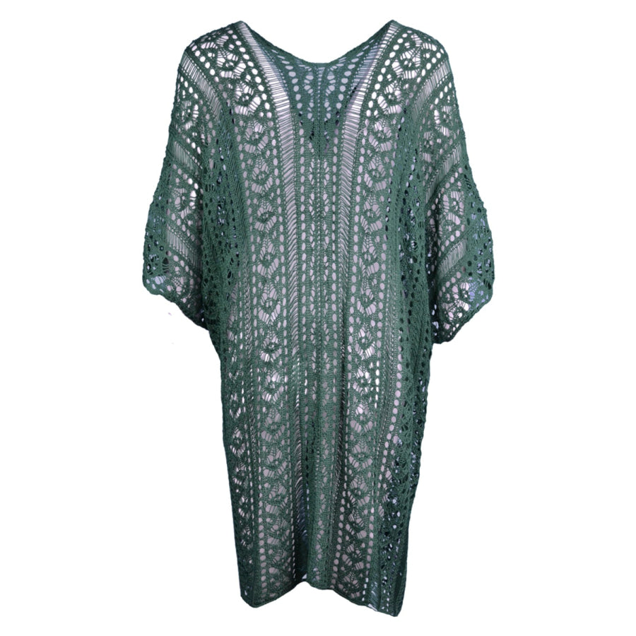 Cutout V - Neck Cover - Up with Tassel Apparel and Accessories