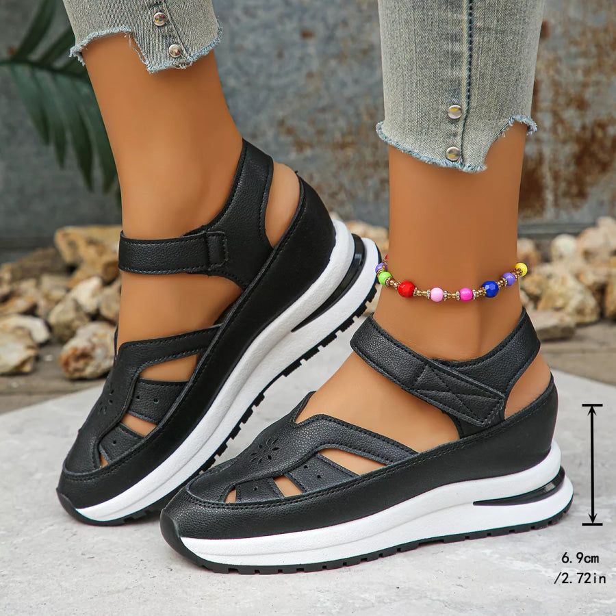 Cutout Wedge Sandals Apparel and Accessories