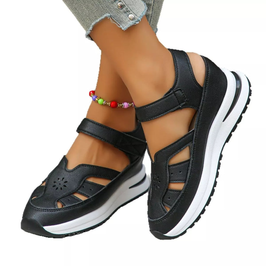 Cutout Wedge Sandals Apparel and Accessories